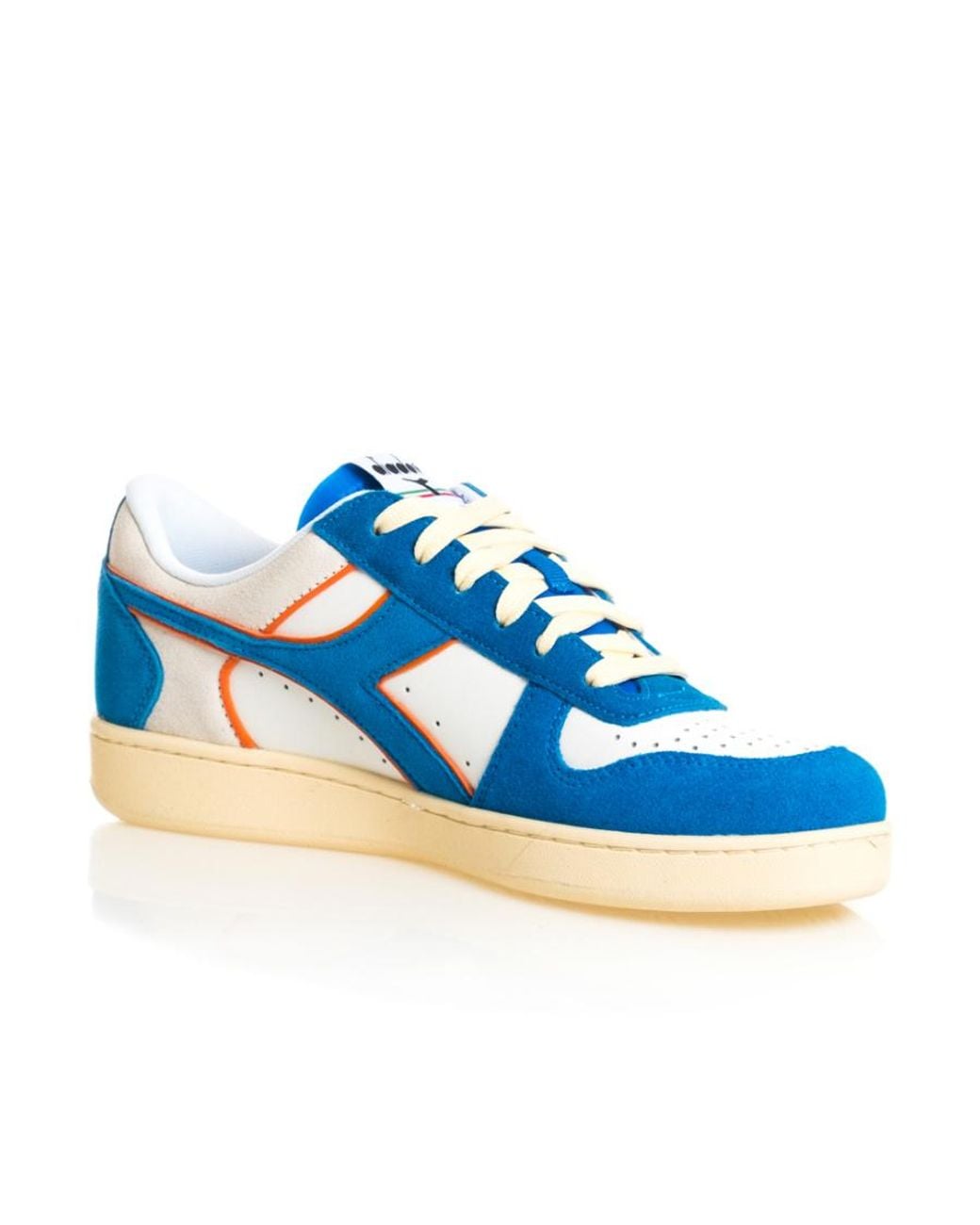 Diadora Blue Logo Low-Top Sneakers for men