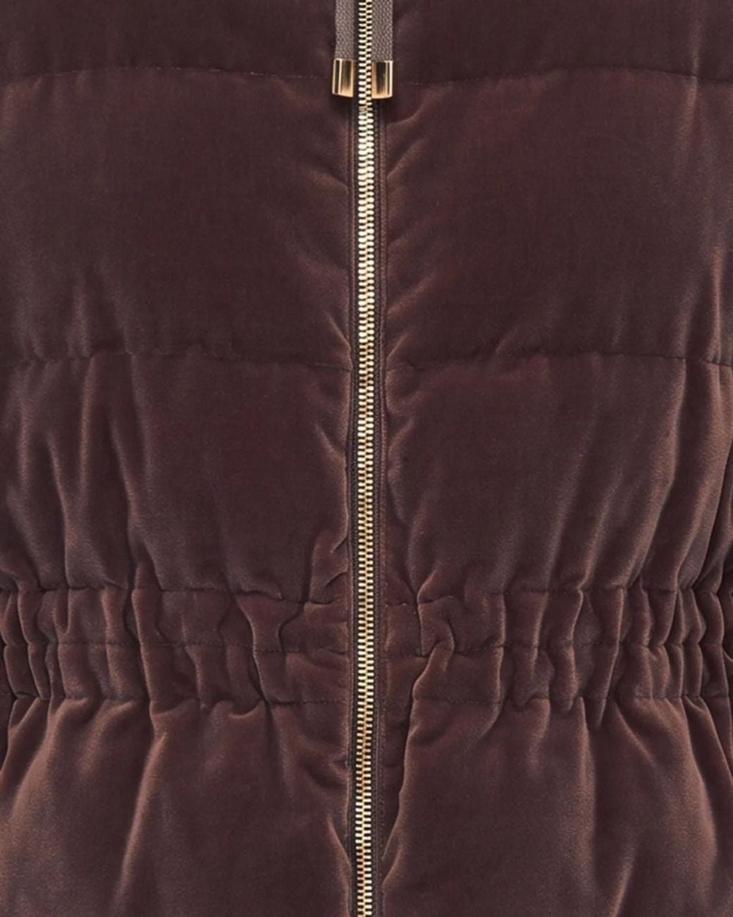 Fabiana Filippi Brown Quilted Funnel Neck Jacket