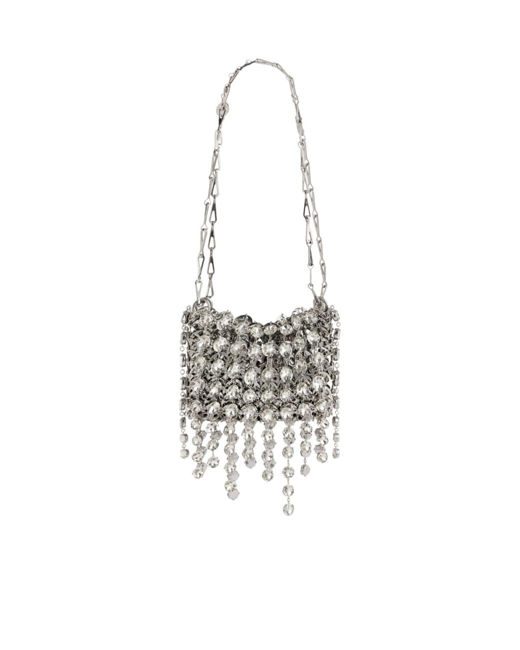 Rabanne White Rabanne 1969 Nano Fringe Shoulder Bag
