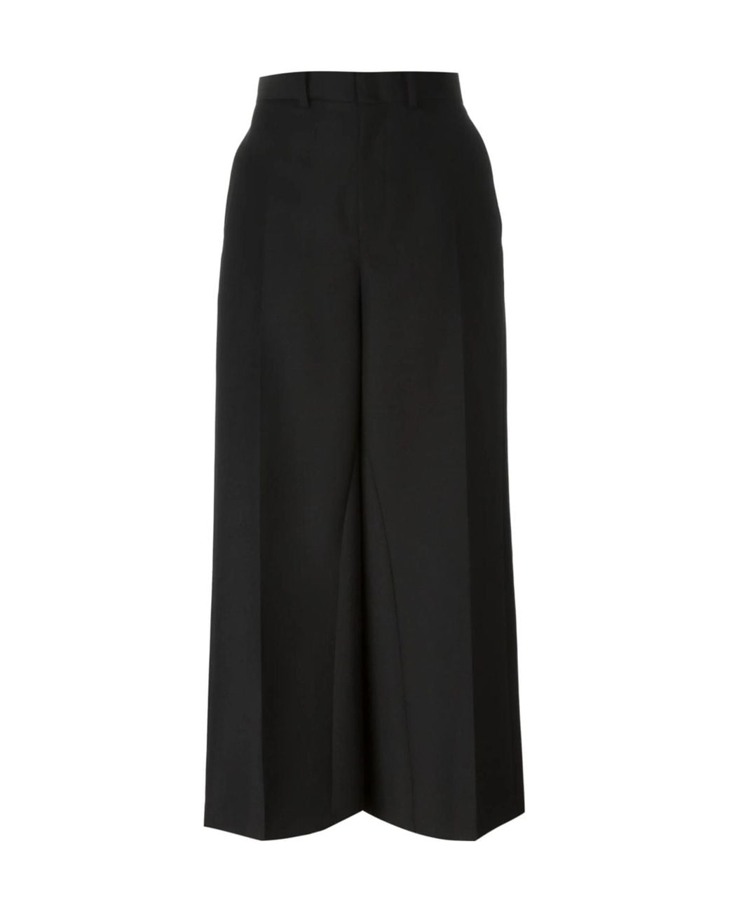 Junya Watanabe Black Wide Leg Cropped Trousers