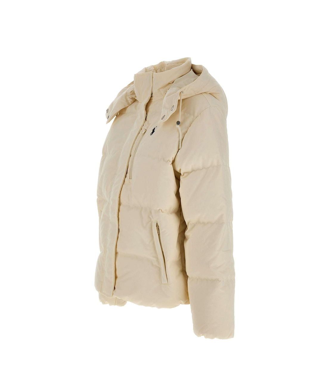 Polo Ralph Lauren Natural Cream Cropped Puffer Jacket