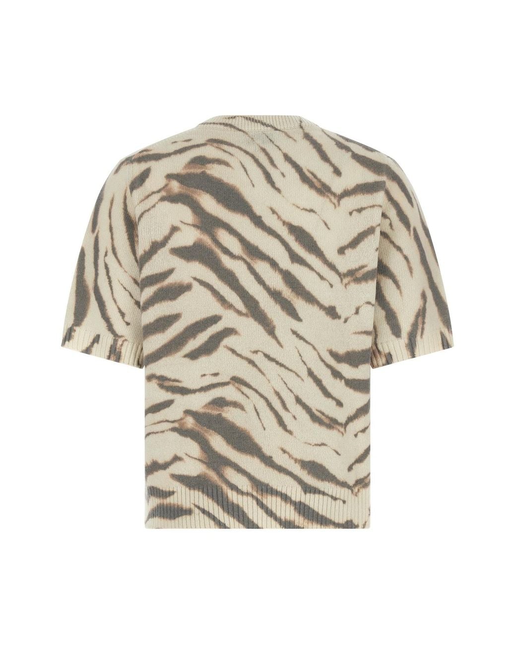 Ganni White Graphic Logo Knitted Top