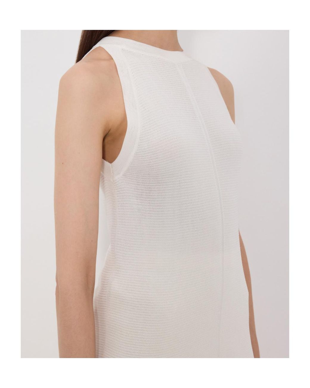 Loulou de Saison White Ohana Sleeveless Knit Top