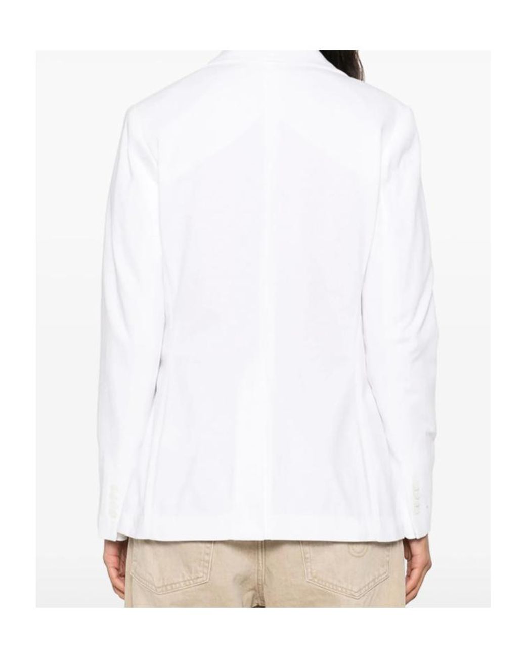 Ralph Lauren White Logo-Patch Blazer