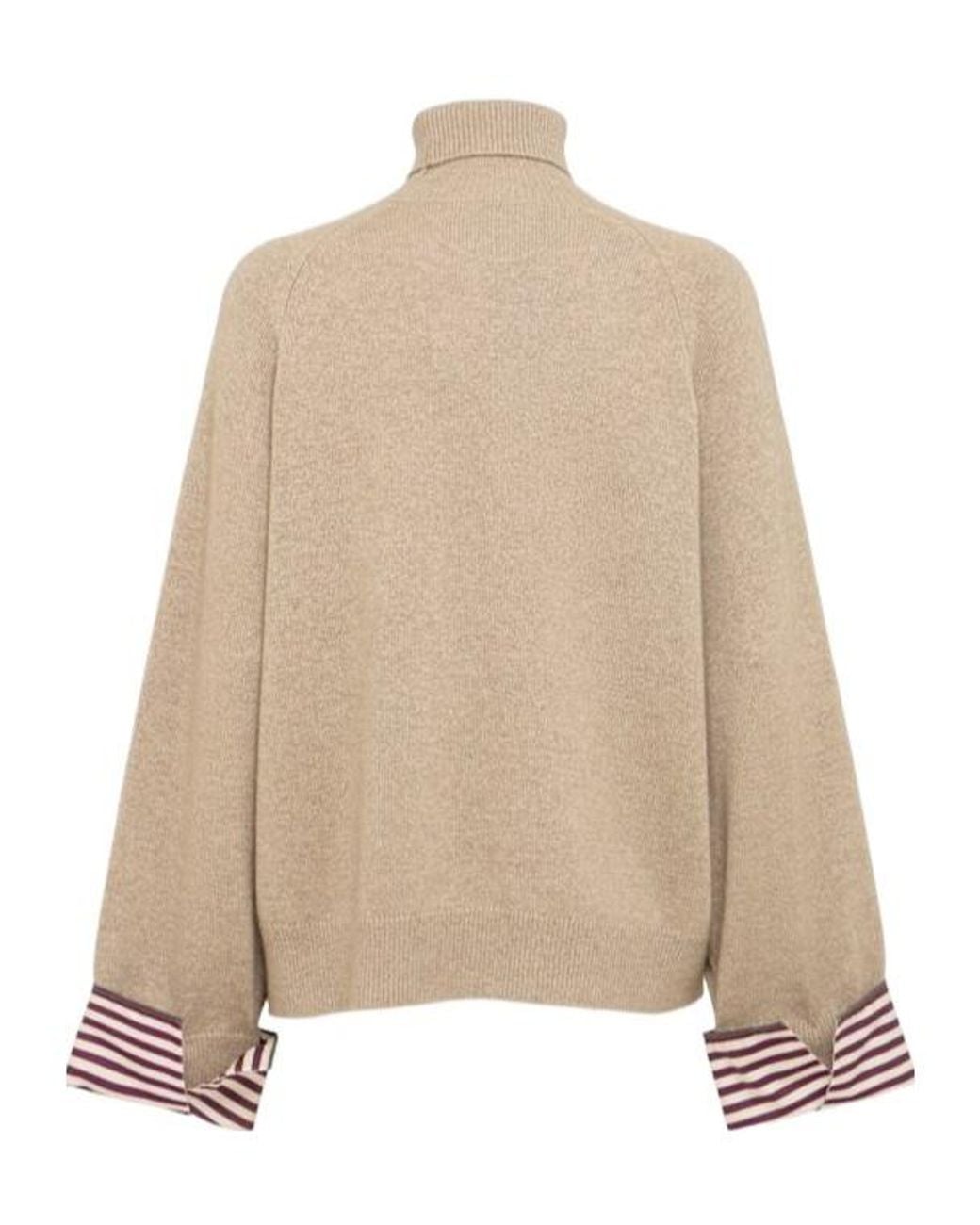 Brunello Cucinelli Natural Cashmere Turtleneck Sweater