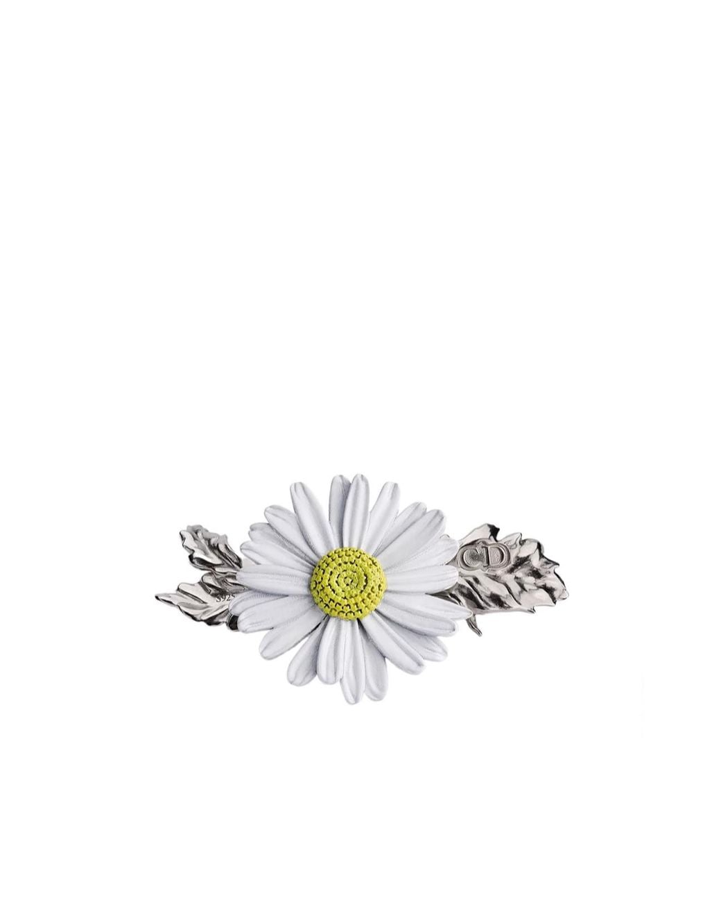 Dior White Charms Daisy Brooch for men