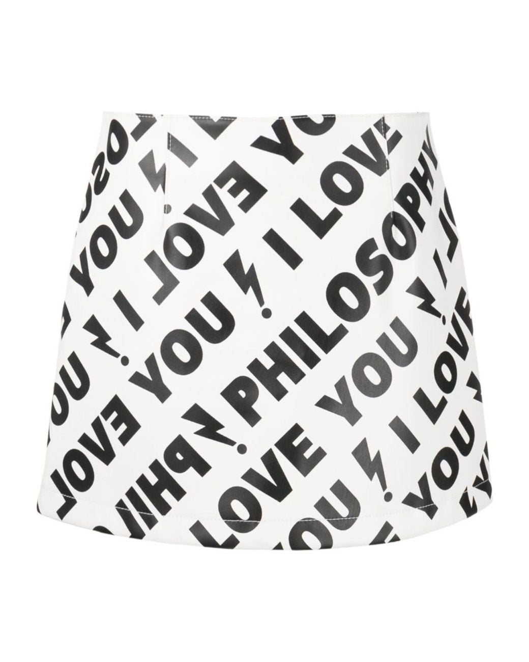 Philosophy Di Lorenzo Serafini White High Waist Mini Skirt