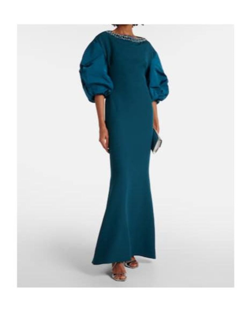 Safiyaa Green Embellished Gown
