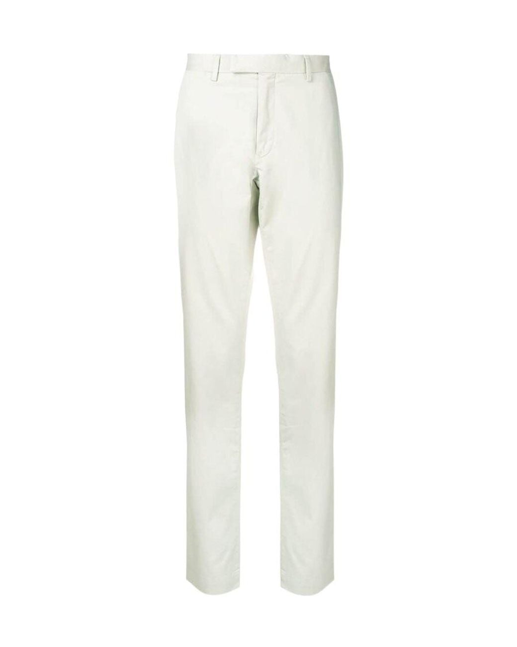 Ralph Lauren White Straight-Leg Chino Trousers for men