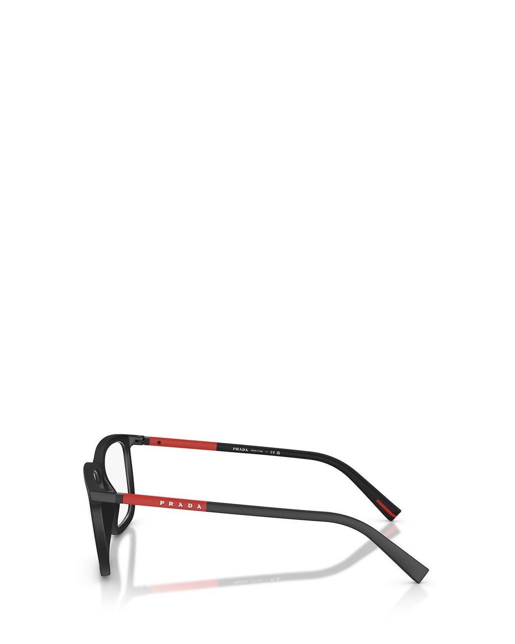 Prada Linea Rossa White Prada Eyewear Linea Rossa Pillow Frame Glasses for men