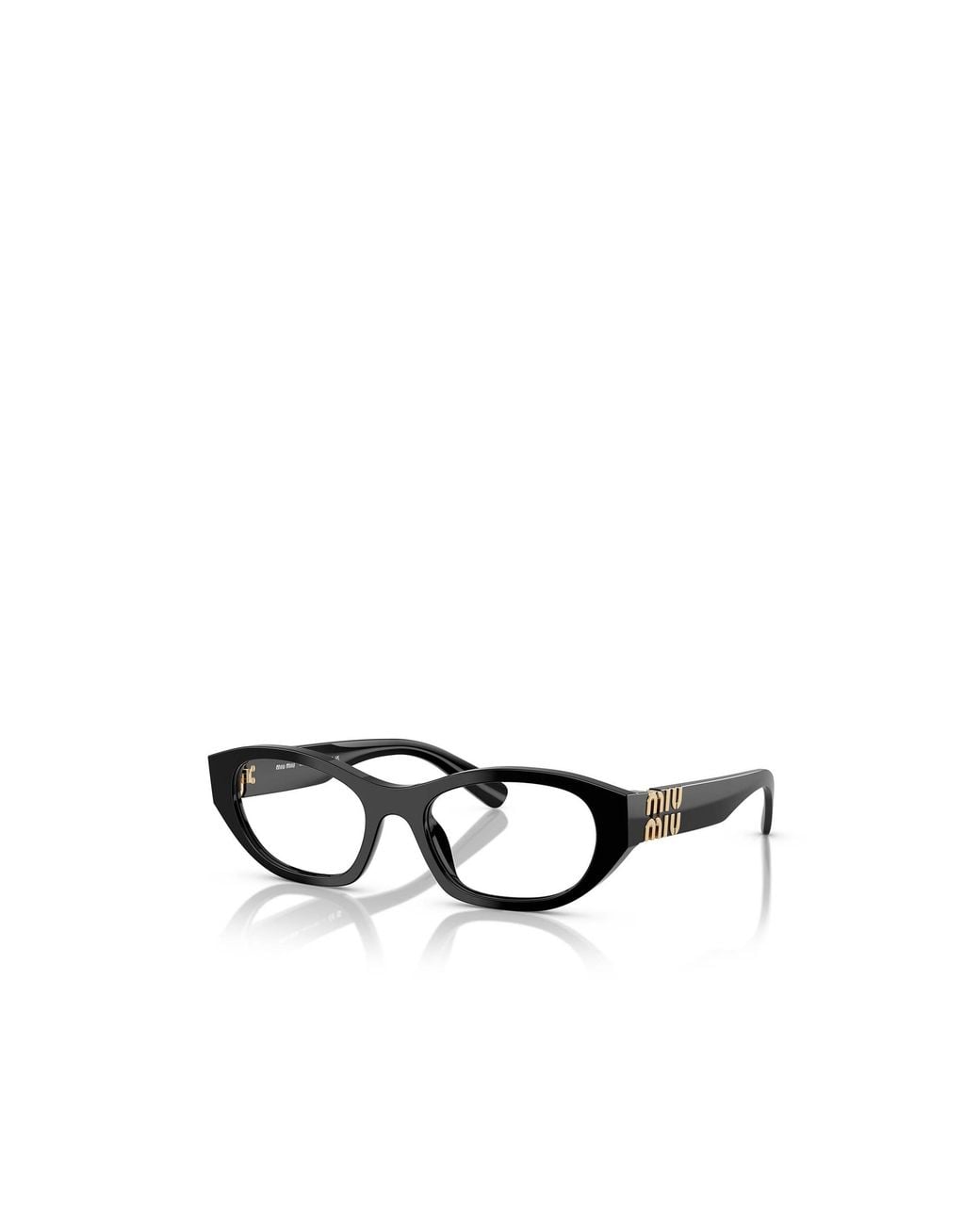 Miu Miu White Eyewear Oval-Frame Glasses