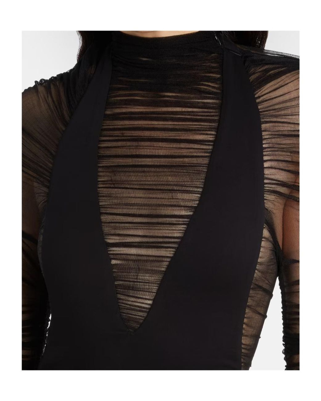 Christopher Esber Black Semi-Transparent Design Dress