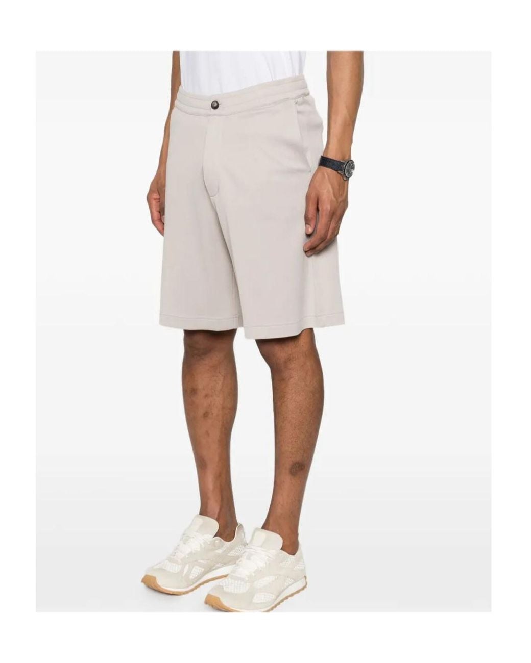 Herno White Buttoned Shorts for men