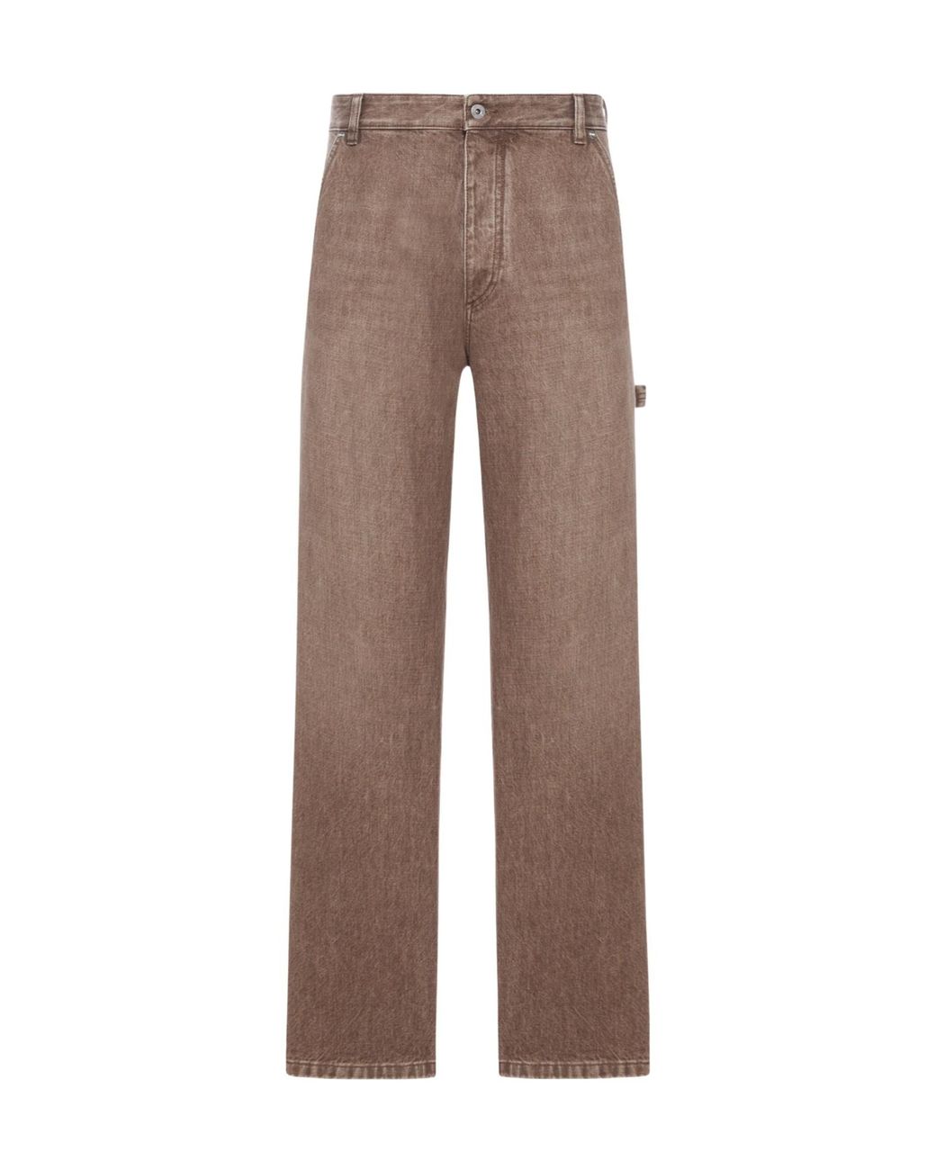 Bottega Veneta Brown Washed Denim Trousers for men