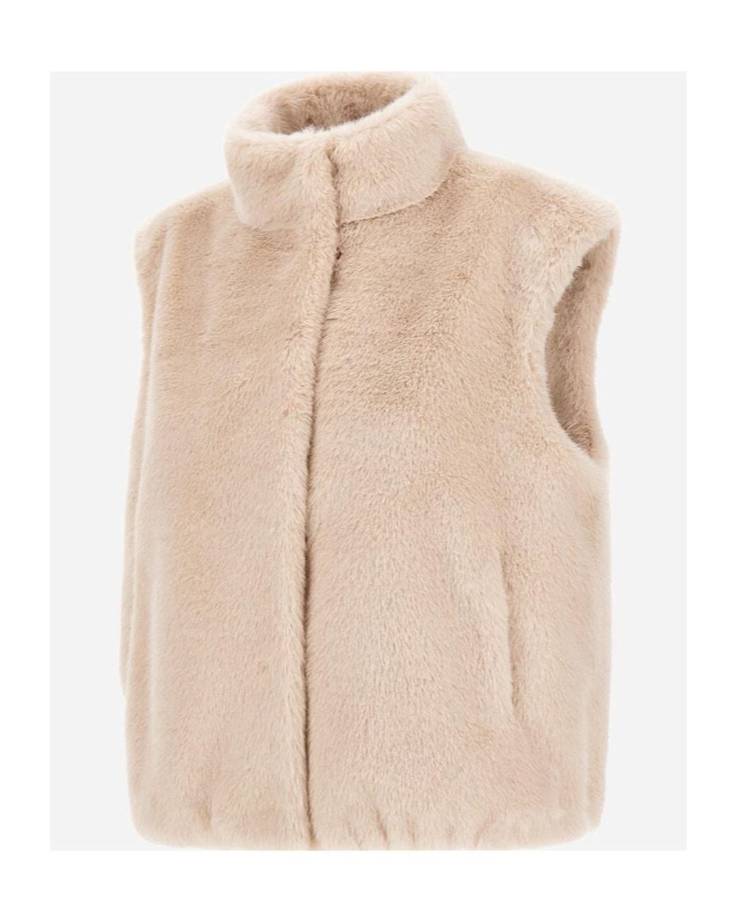 Herno Natural Faux-Fur Sleeveless Vest