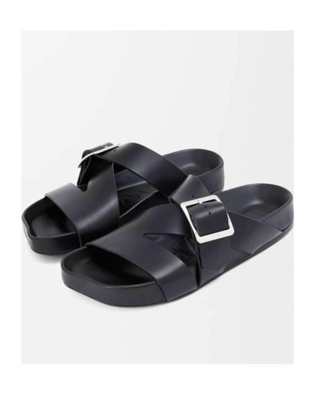 Loewe Black Ease Buckle Slide for men