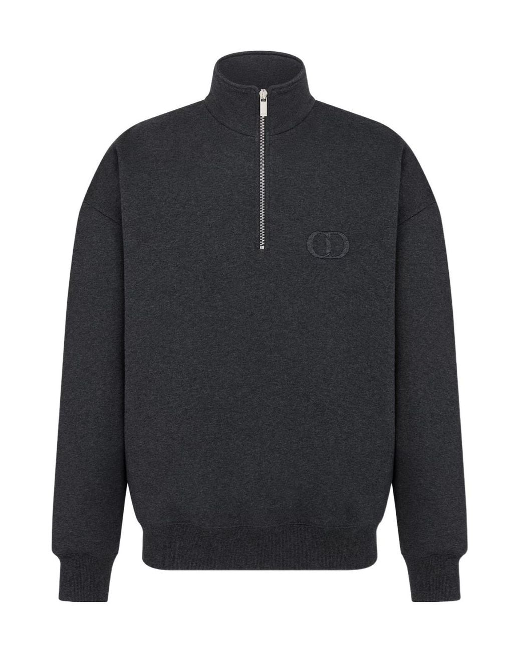 Dior Blue Homme High Neck Zip Detailed Sweatshirt for men