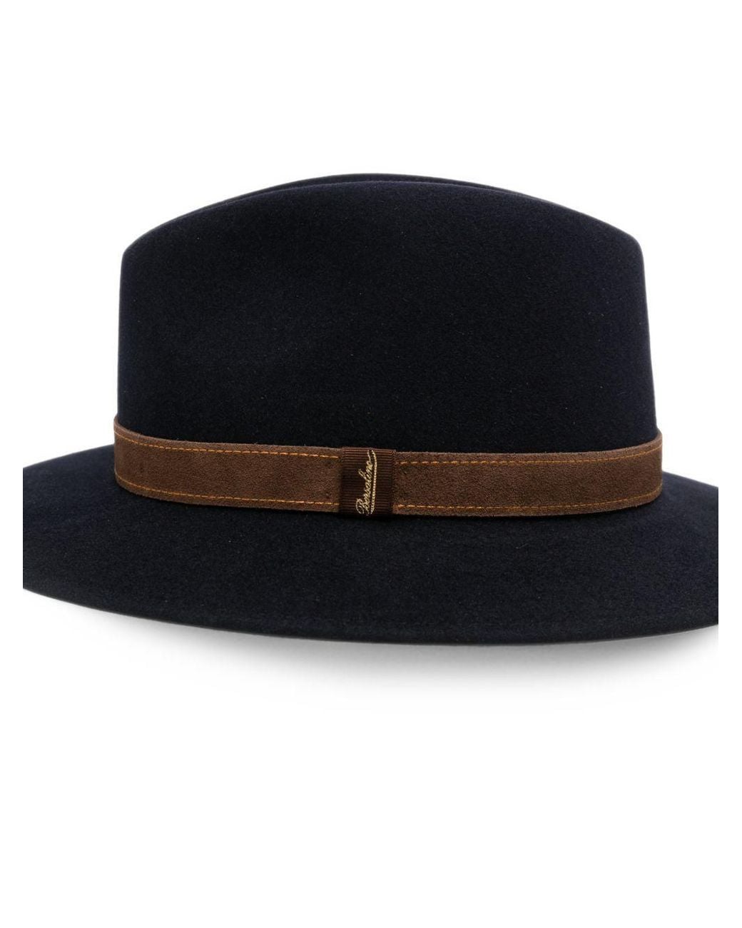 Borsalino Black Country Medium-Brim Hat for men