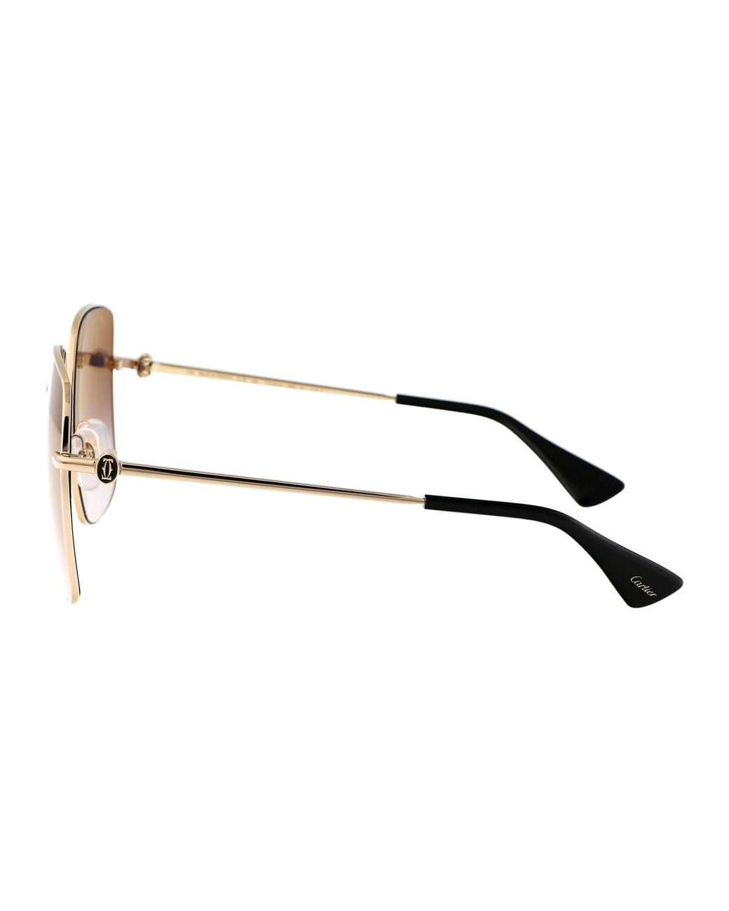 Cartier White Square Frame Sunglasses