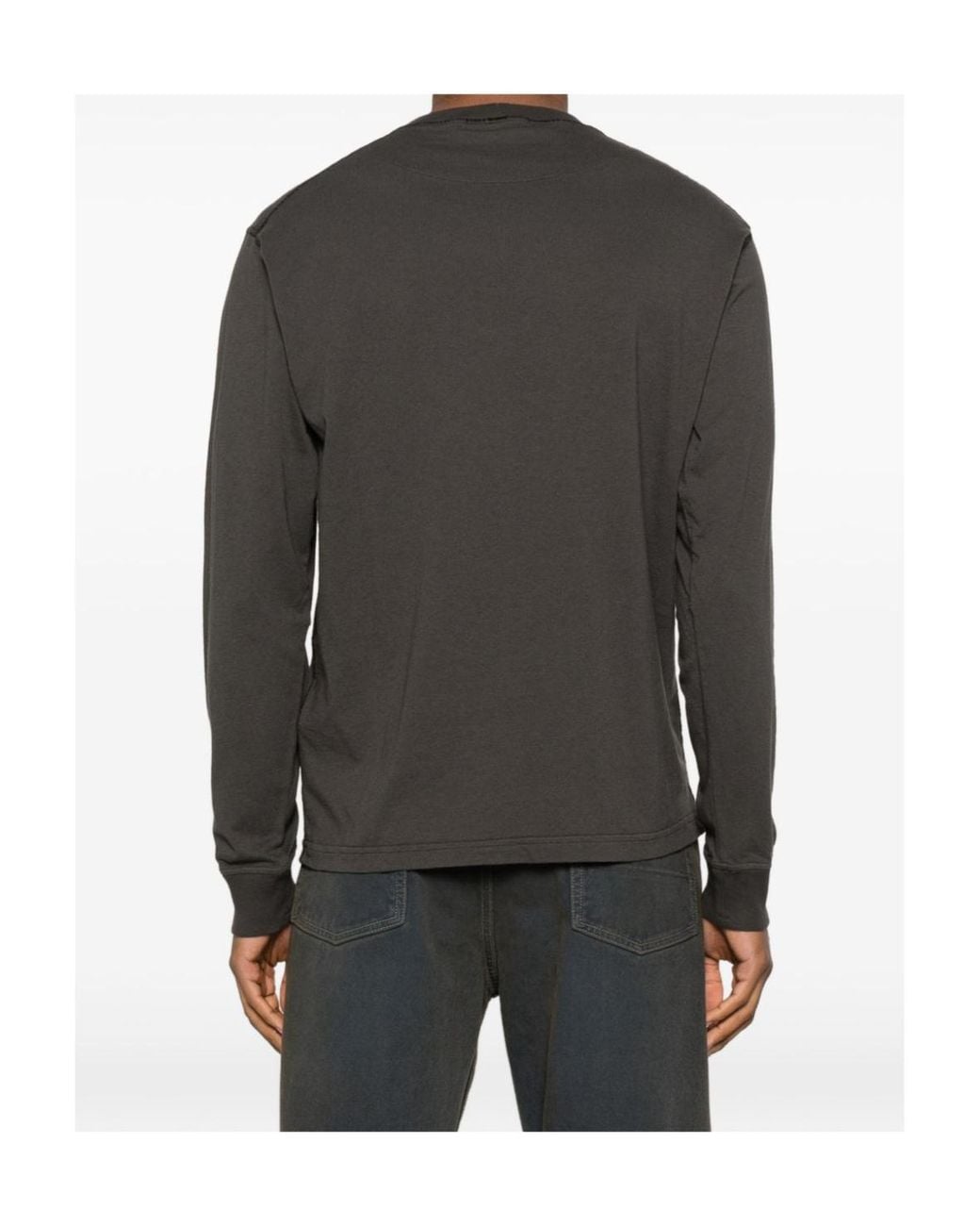 Stone Island Brown Label-Detail T-Shirt for men