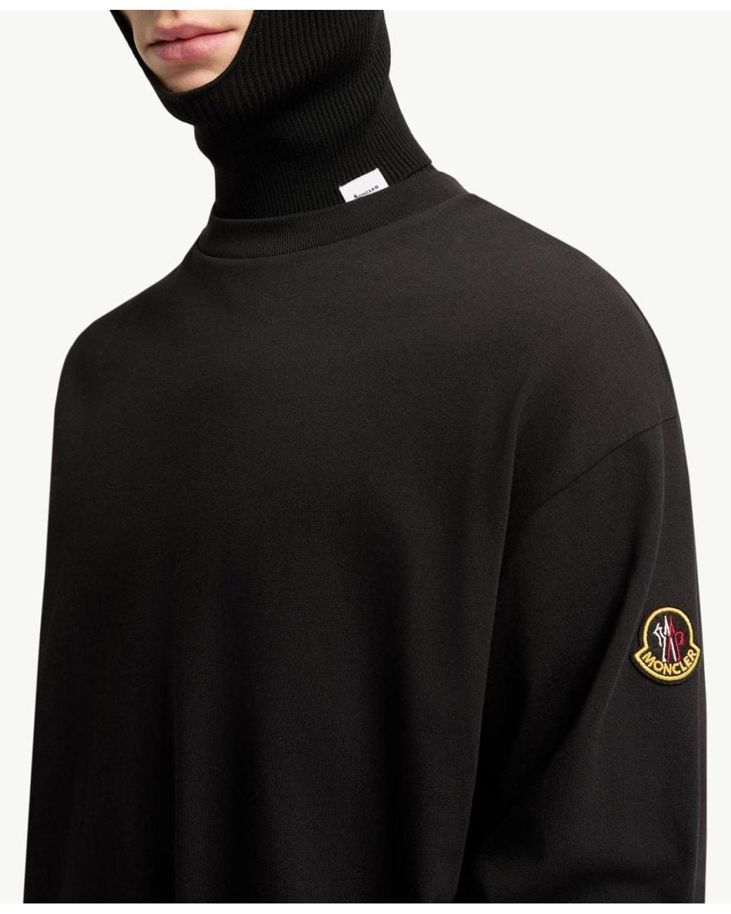 Moncler Blue K2 Print Long Sleeve Cotton T-Shirt for men