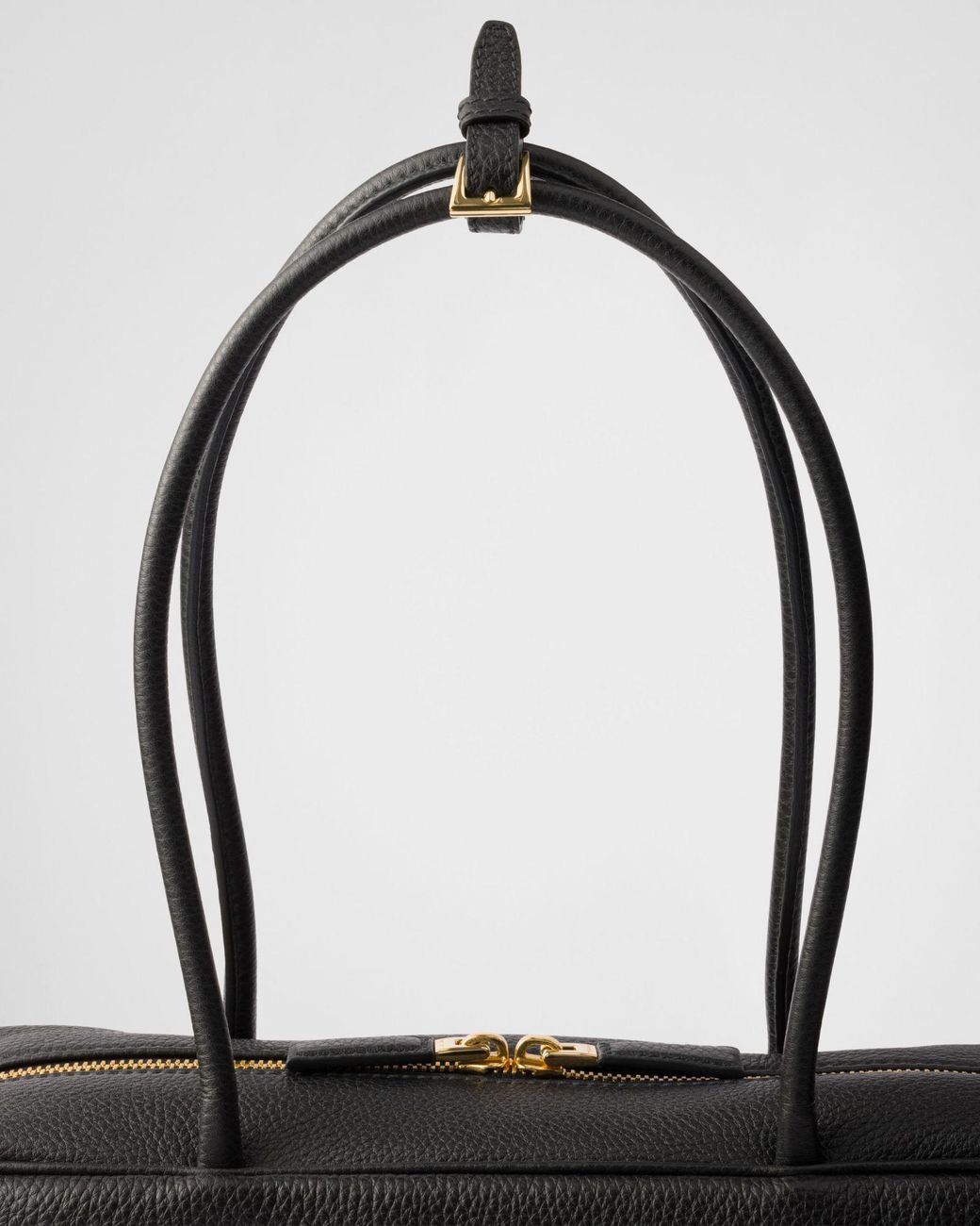 Prada Black Zip-Up Top Handle Bag