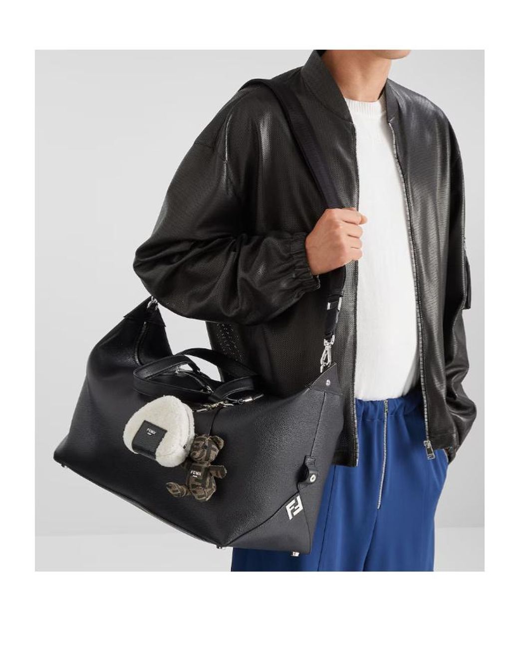 Fendi Black Lui 45 Duffle Bag for men