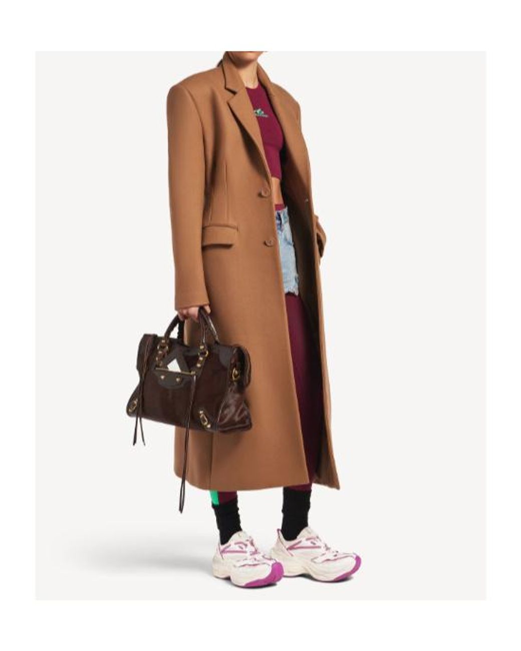 Balenciaga Brown Sb Single-Breasted Coat