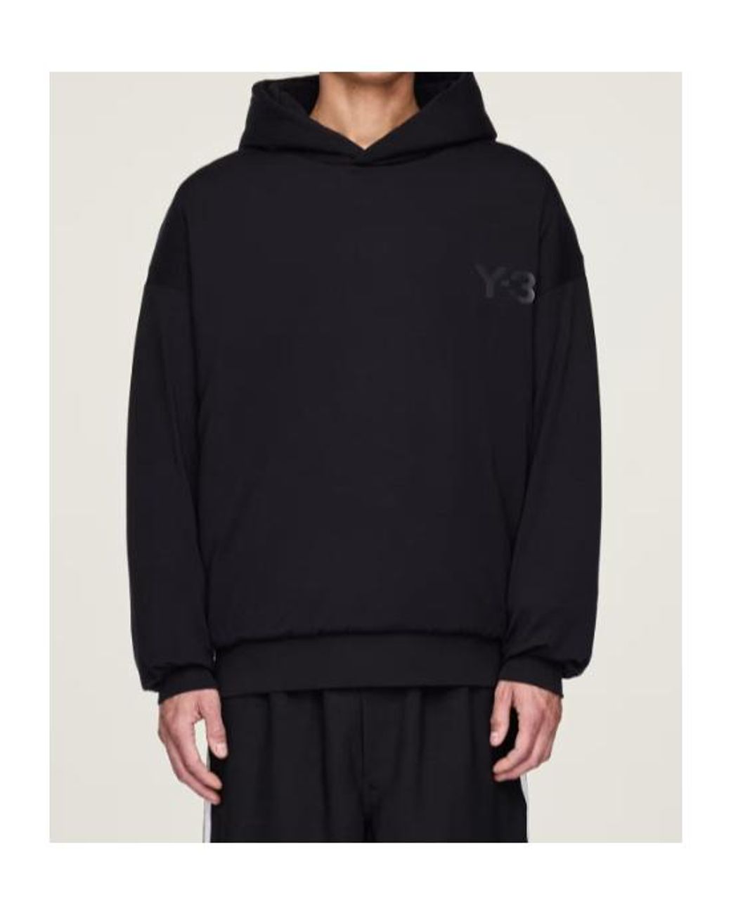 Y-3 Black Padded Hoodie for men