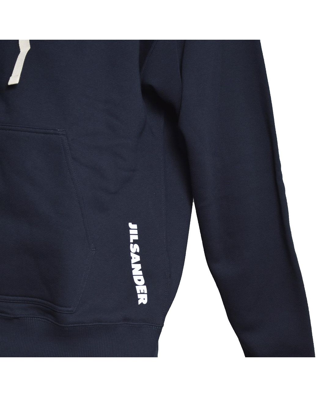 Jil Sander Blue Zip-Up Hoodie for men