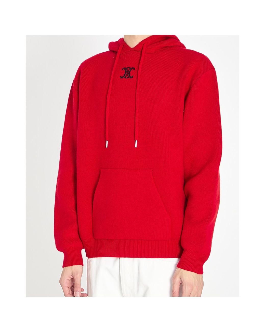 Céline Red Hooded Sweater for men