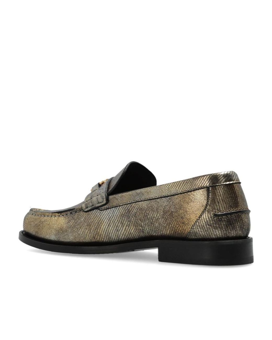 Versace Gray Medusa '95 Embossed Loafers for men