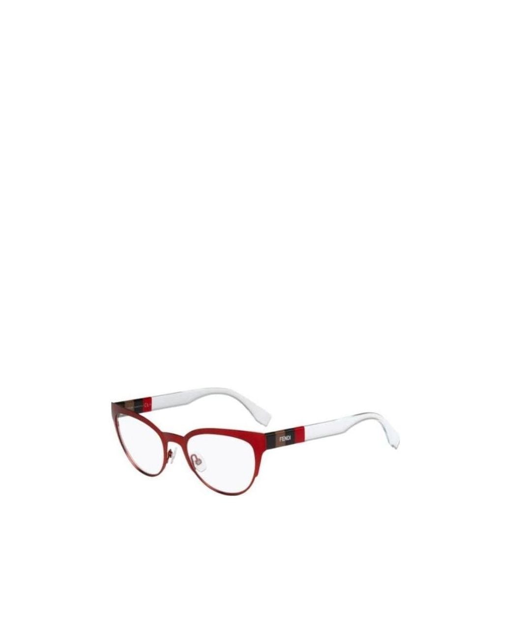 Fendi White Logo Details Flat Mirror