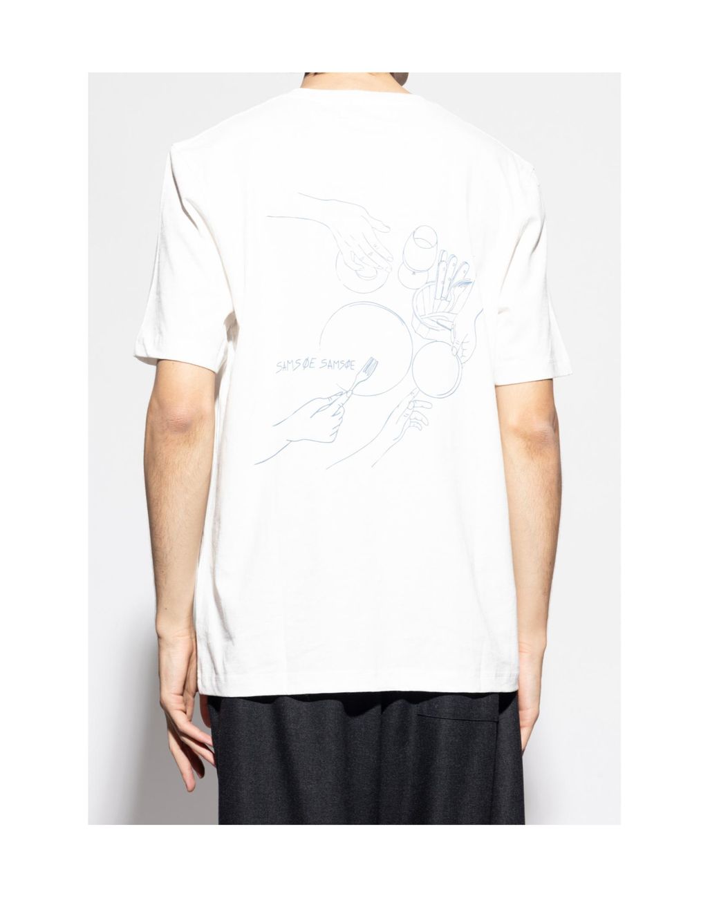 Samsøe & Samsøe White Samsøe Samsøe Safeast Graphic T-Shirt for men