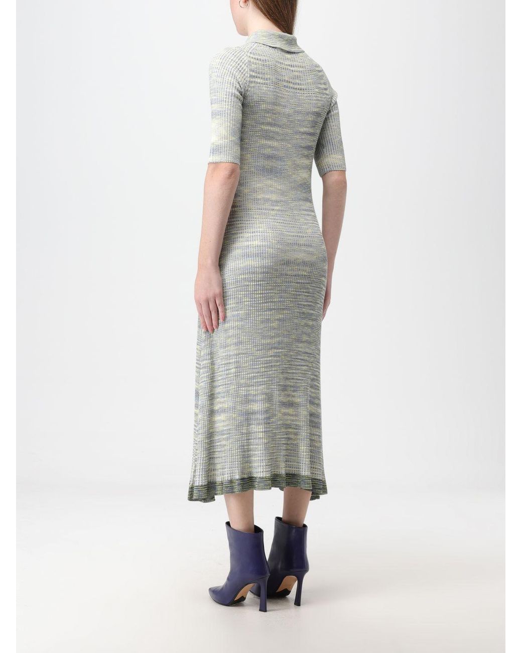 Proenza Schouler Gray Button Dress