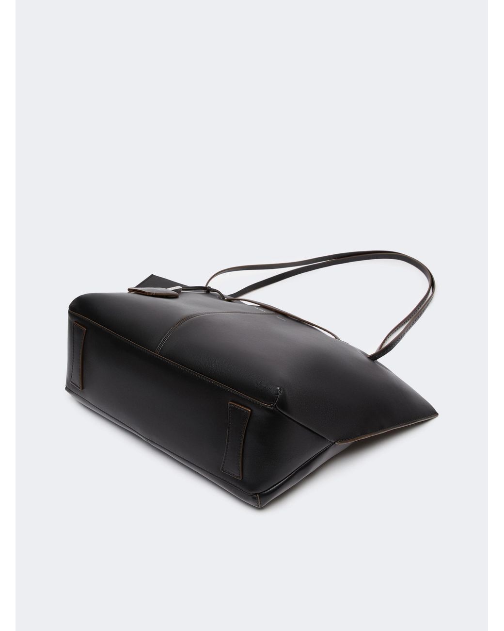 Max Mara Black Double Nappa-Leather Shopper Bag