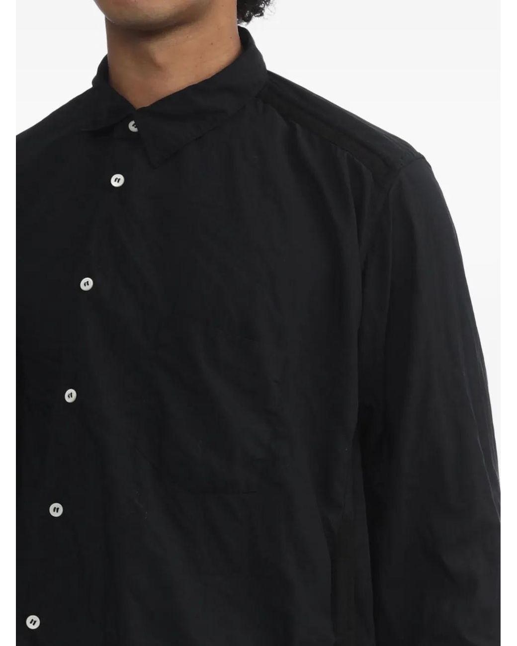Comme des Garçons Black Button Long-Sleeve Shirt