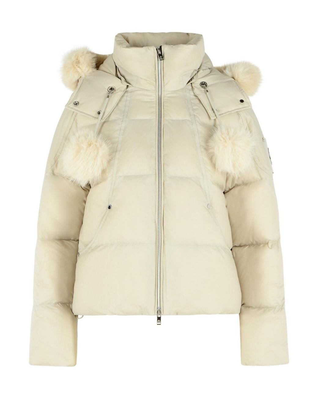 Moose Knuckles Natural Everest Hooded Down Puffer Jacket