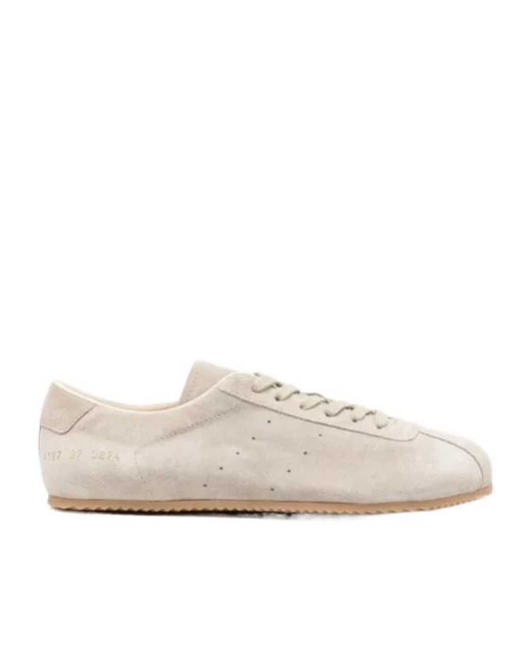 Common Projects White Lace-Up Suede Sneakers
