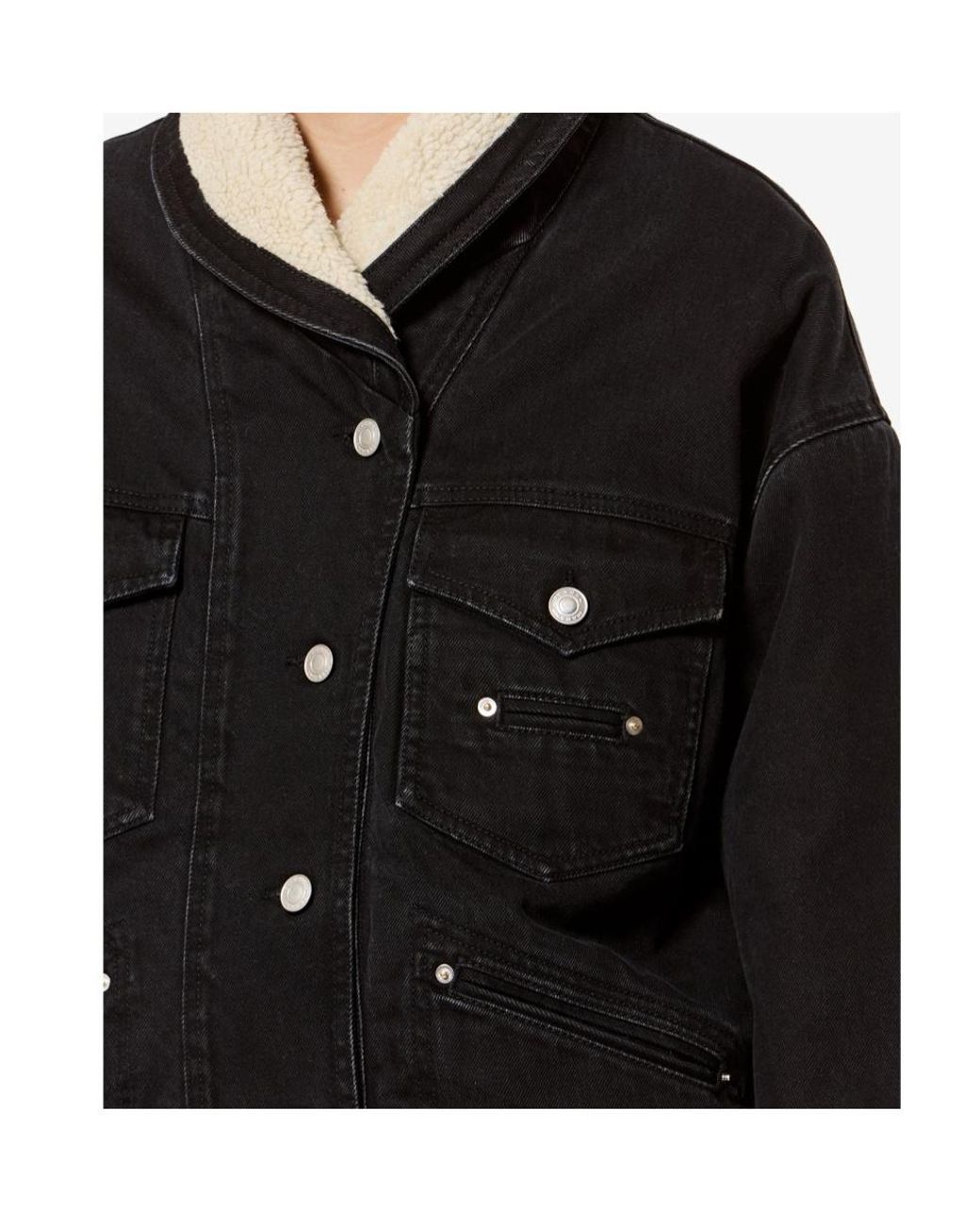 Isabel Marant Black Pimia Logo Patch Jacket