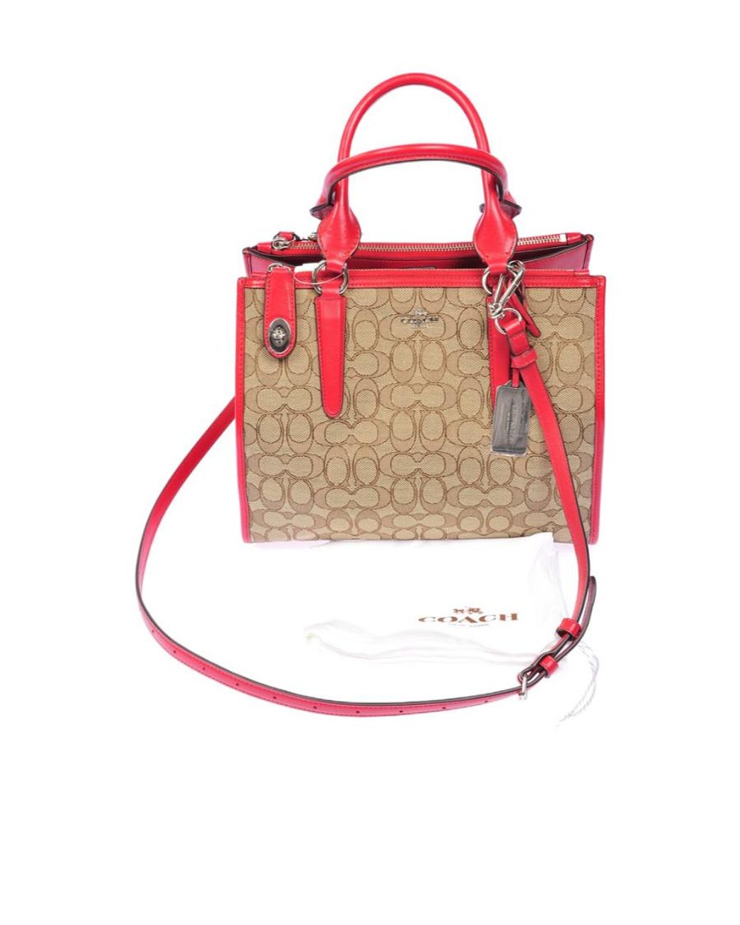COACH Pink Logo Shoulder Bag