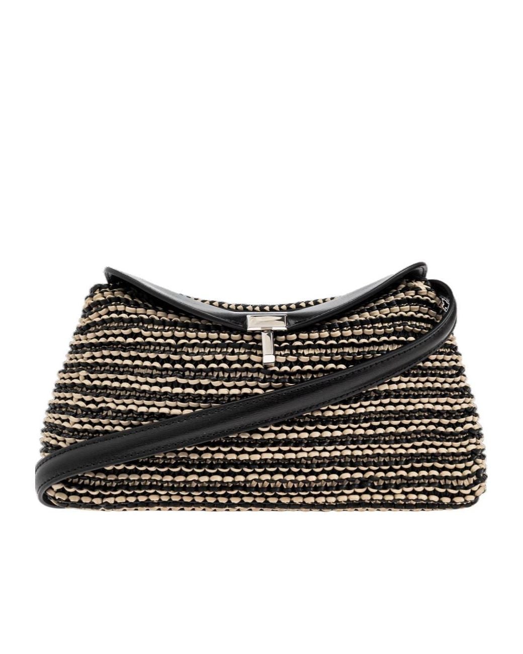 Totême Black Totême T-Lock Twist-Lock Clutch Bag