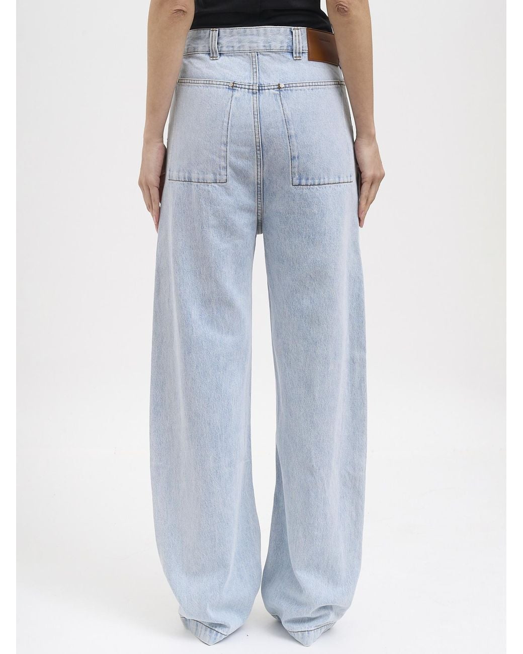 Entire studios Blue Straight-Leg Wide-Leg Jeans