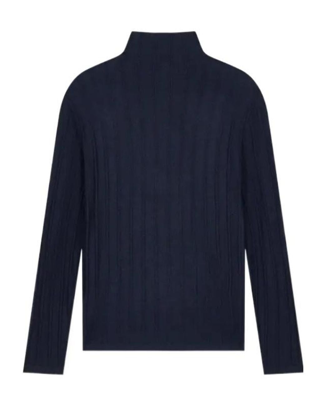 Emporio Armani Blue Mock-Neck Pullover for men