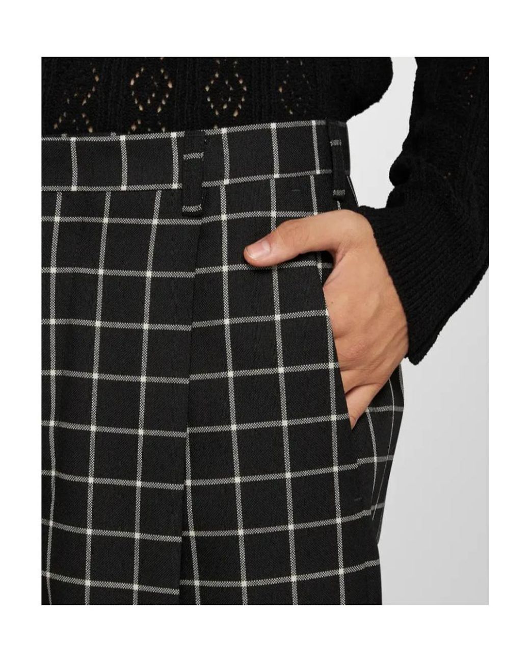 Marni Black Check Patterned Trousers for men