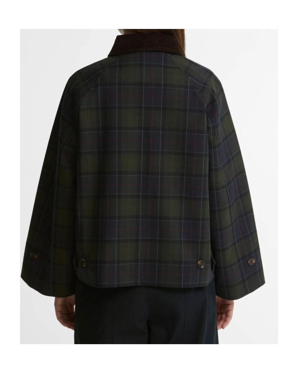 Barbour Black Sandra Tartan Showerproof Jacket