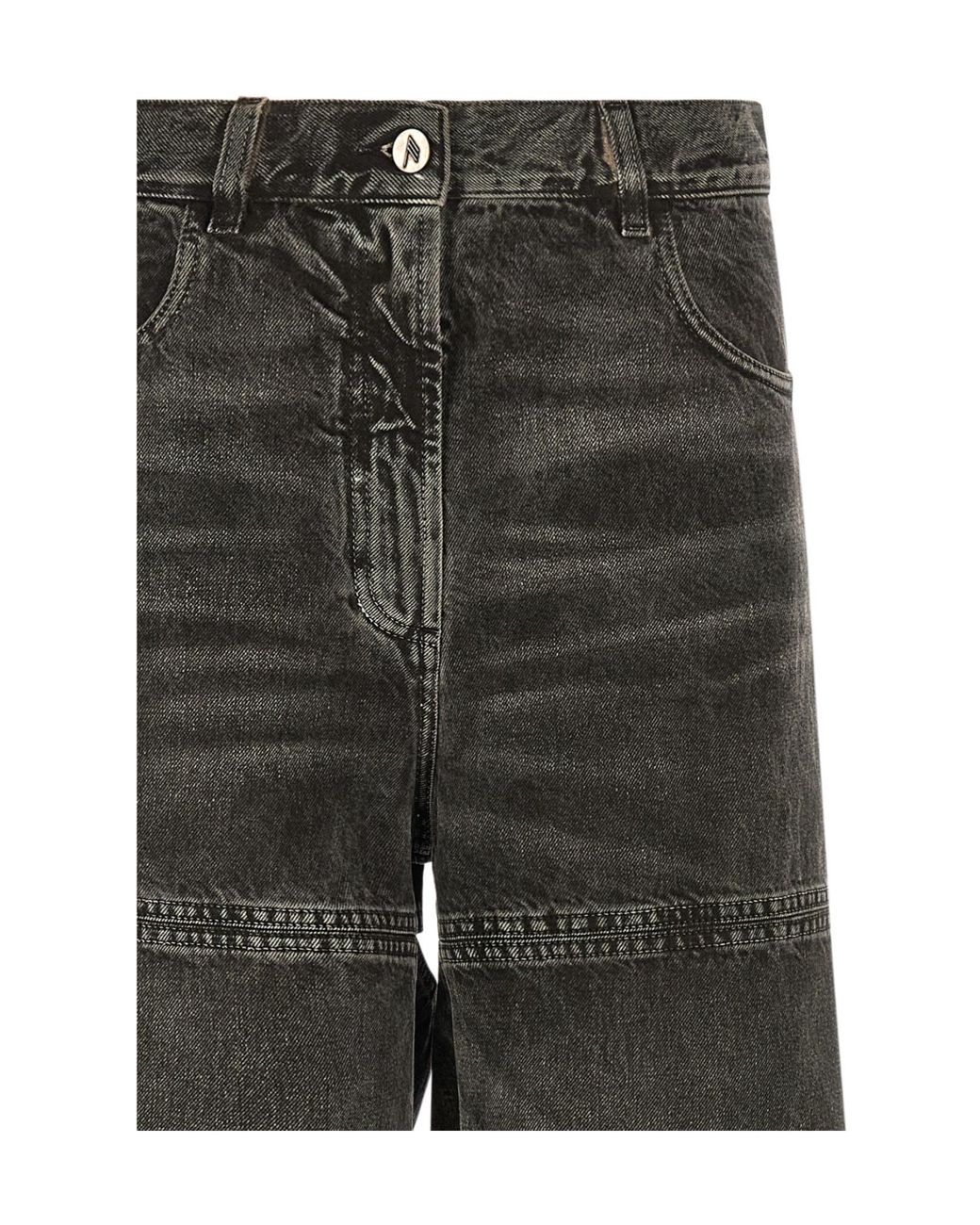The Attico Gray Belt Loop Jeans