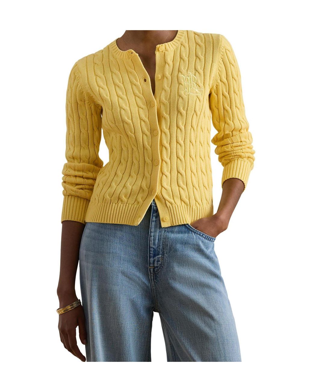Ralph Lauren Yellow Knitted Cardigan