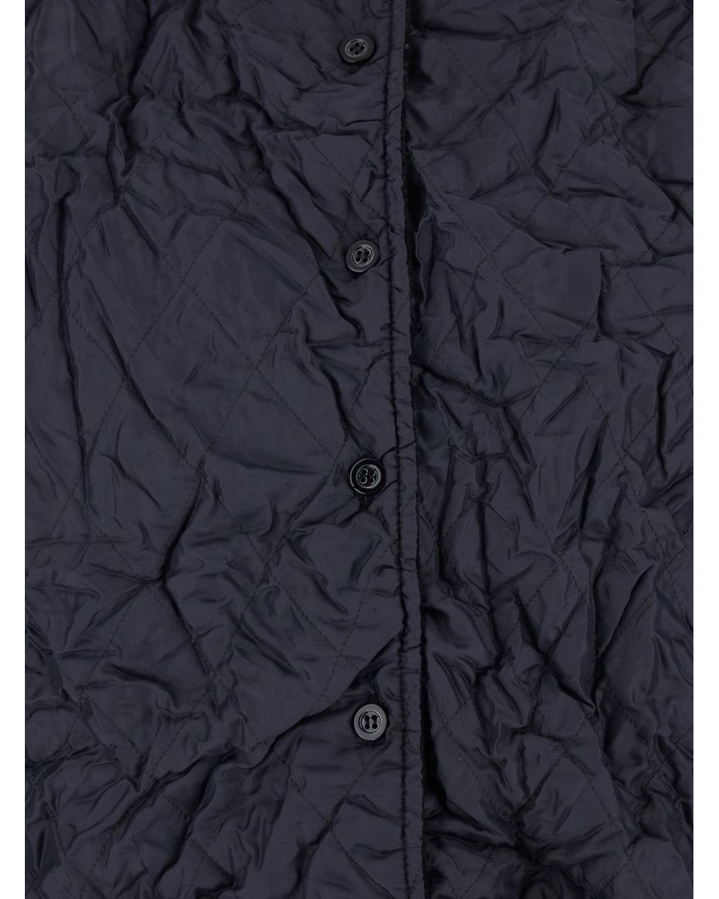 Maison Margiela Gray Buttoned Quilted Jacket