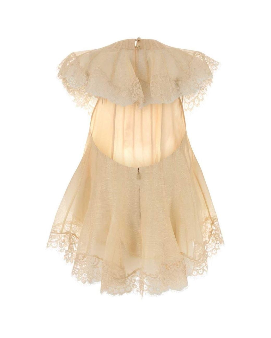 Zimmermann Natural Ascent Lace Flutter Top